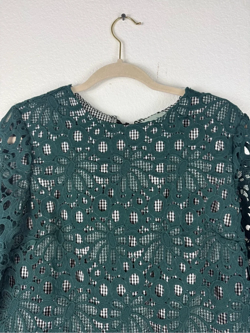 Maeve by Anthropologie Lace Peplum Blouse Size M